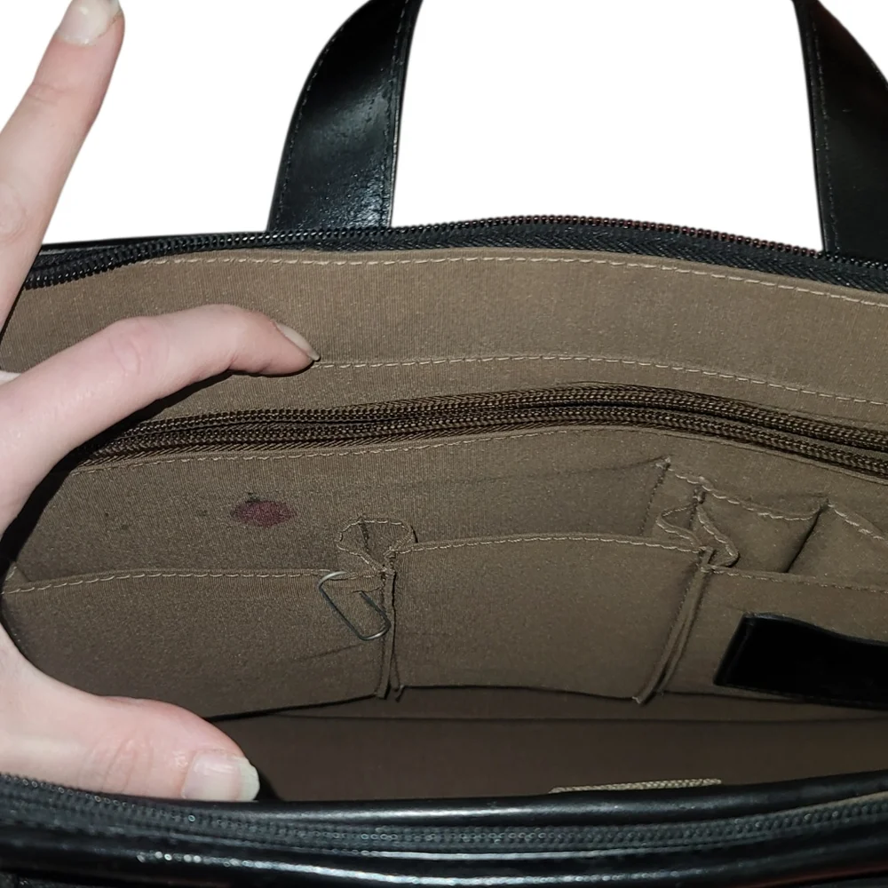 Jack Georges Milano Leather Laptop Business Case Black